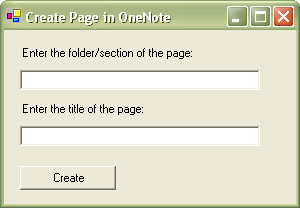 Sample Application Interface