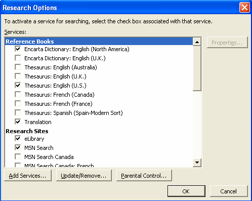 Image of installed research and references