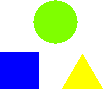 A Master element that contains three Geom elements, each representing a different polygon (square, circle, triangle)